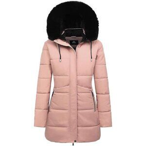 Women's Winter Puffer Coat Jacket Waterproof Pink